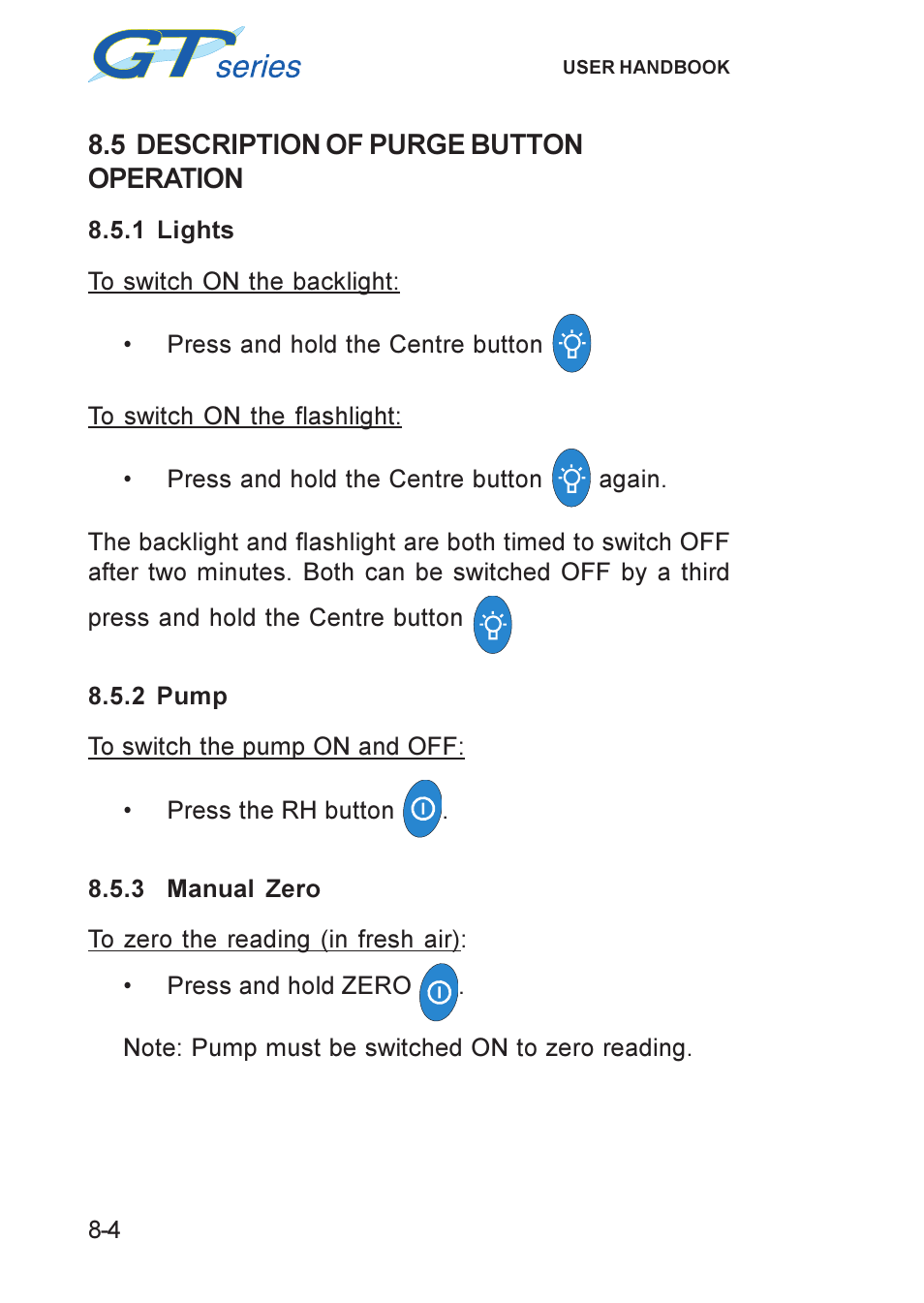 5 description of purge button operation, Description of purge button operation, 4 prepare | Heath Consultants GT Series User Manual | Page 88 / 170