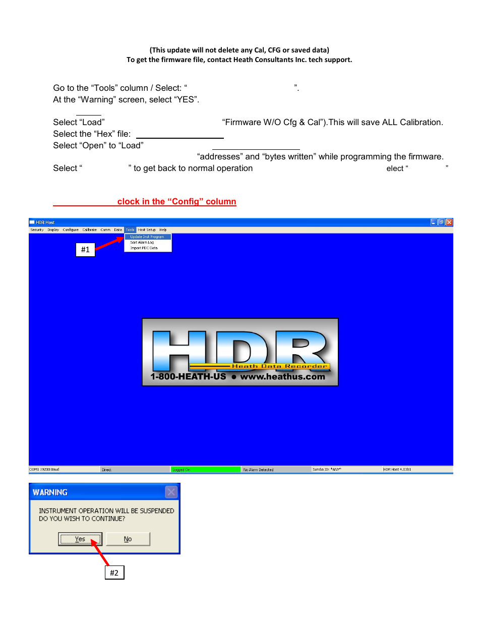 Hdr firmware update procedure | Heath Consultants Heath Data Recorder (HDR) User Manual | Page 32 / 45