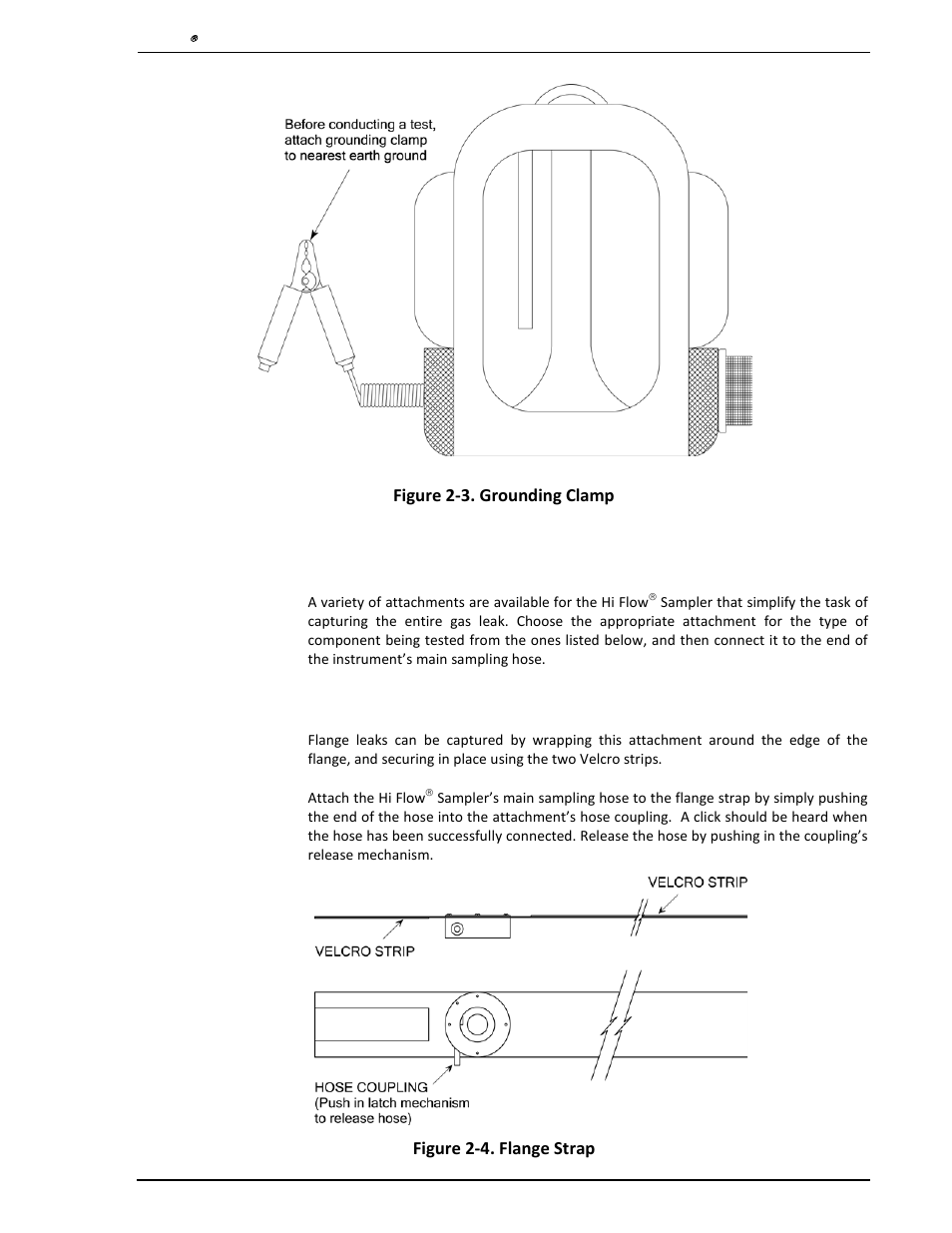 5 attachments, 1 flange strap (34", 80", and 137"), Attachments | Flange strap (34", 80", and 137") | Heath Consultants Hi Flow Sampler User Manual | Page 11 / 62