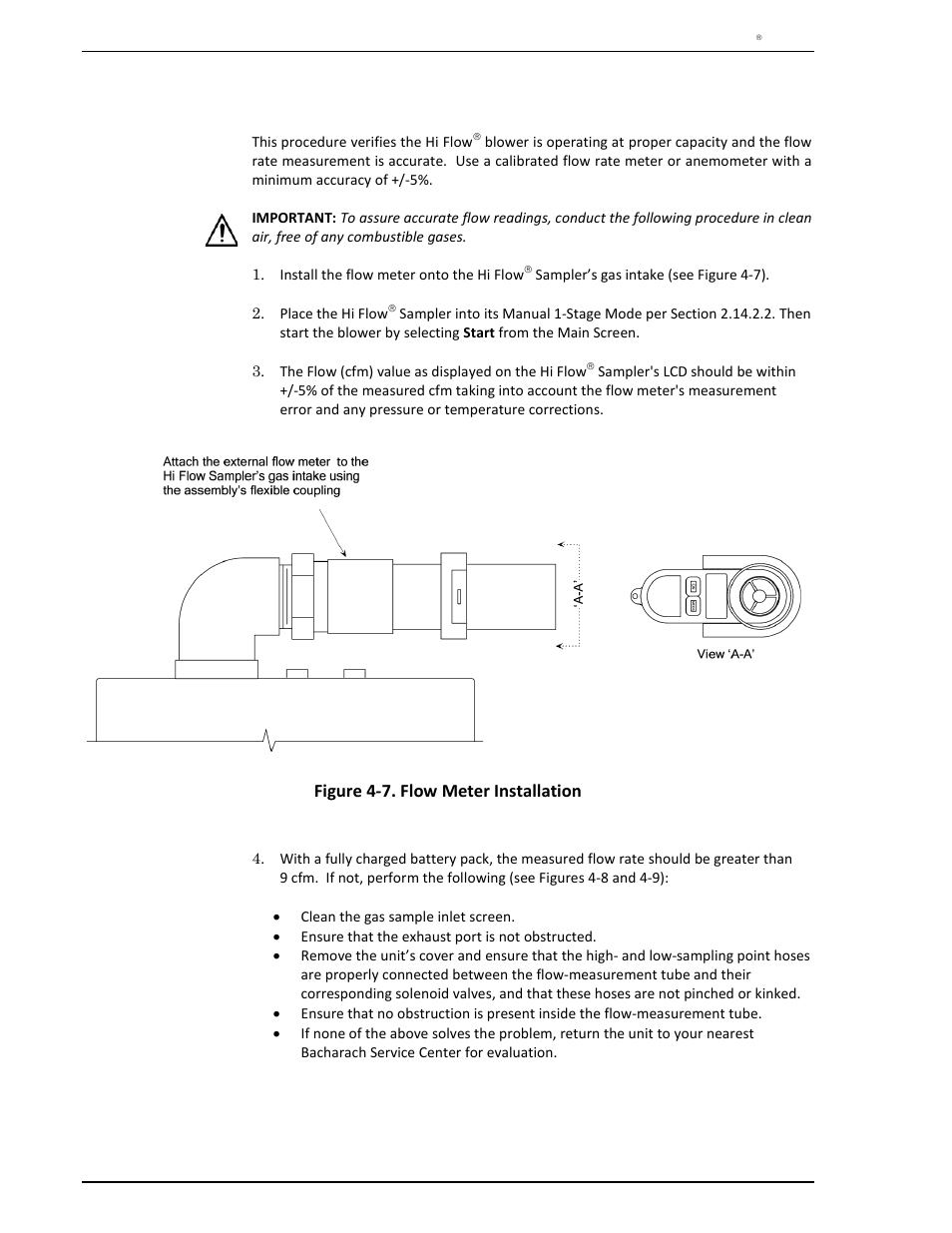 7 flow rate verification, Flow rate verification | Heath Consultants Hi Flow Sampler User Manual | Page 50 / 62