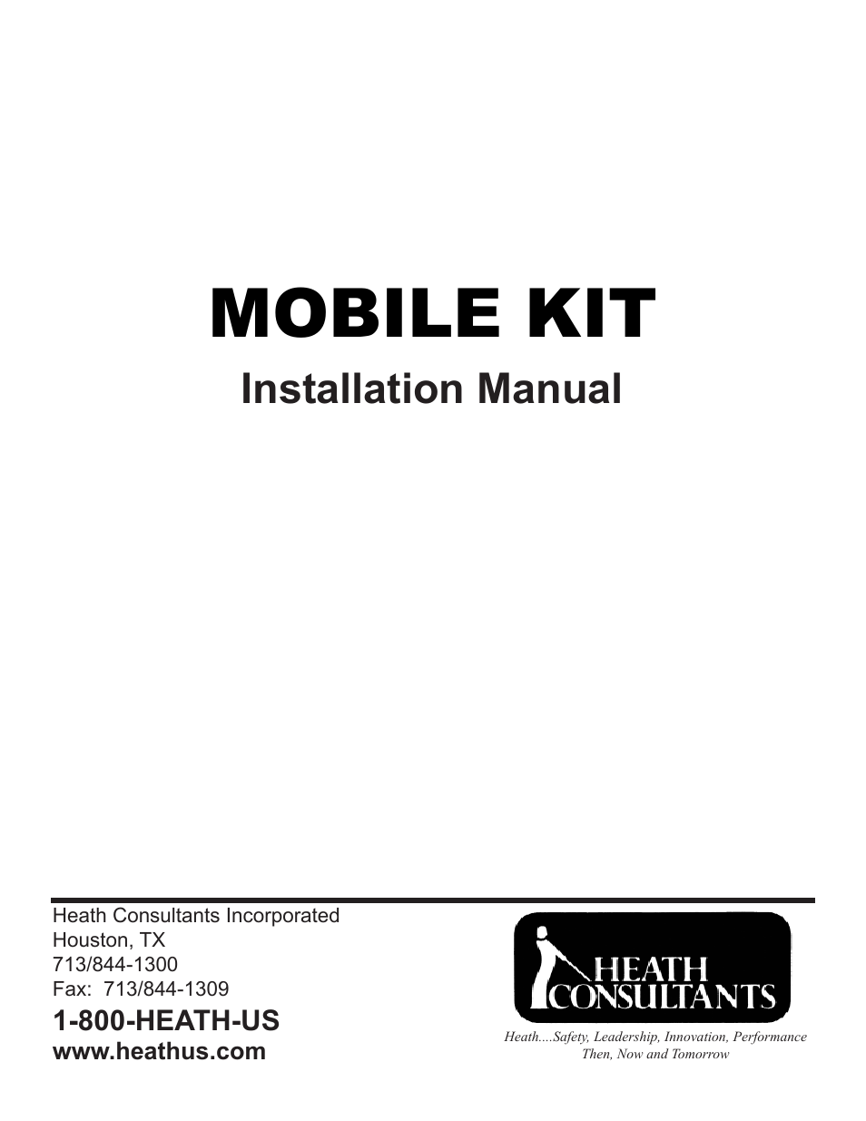 Mobile kit, Installation manual | Heath Consultants Mobile Kits User Manual | Page 3 / 20