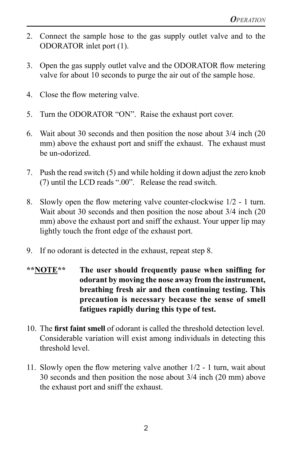 Heath Consultants Odorator User Manual | Page 11 / 31