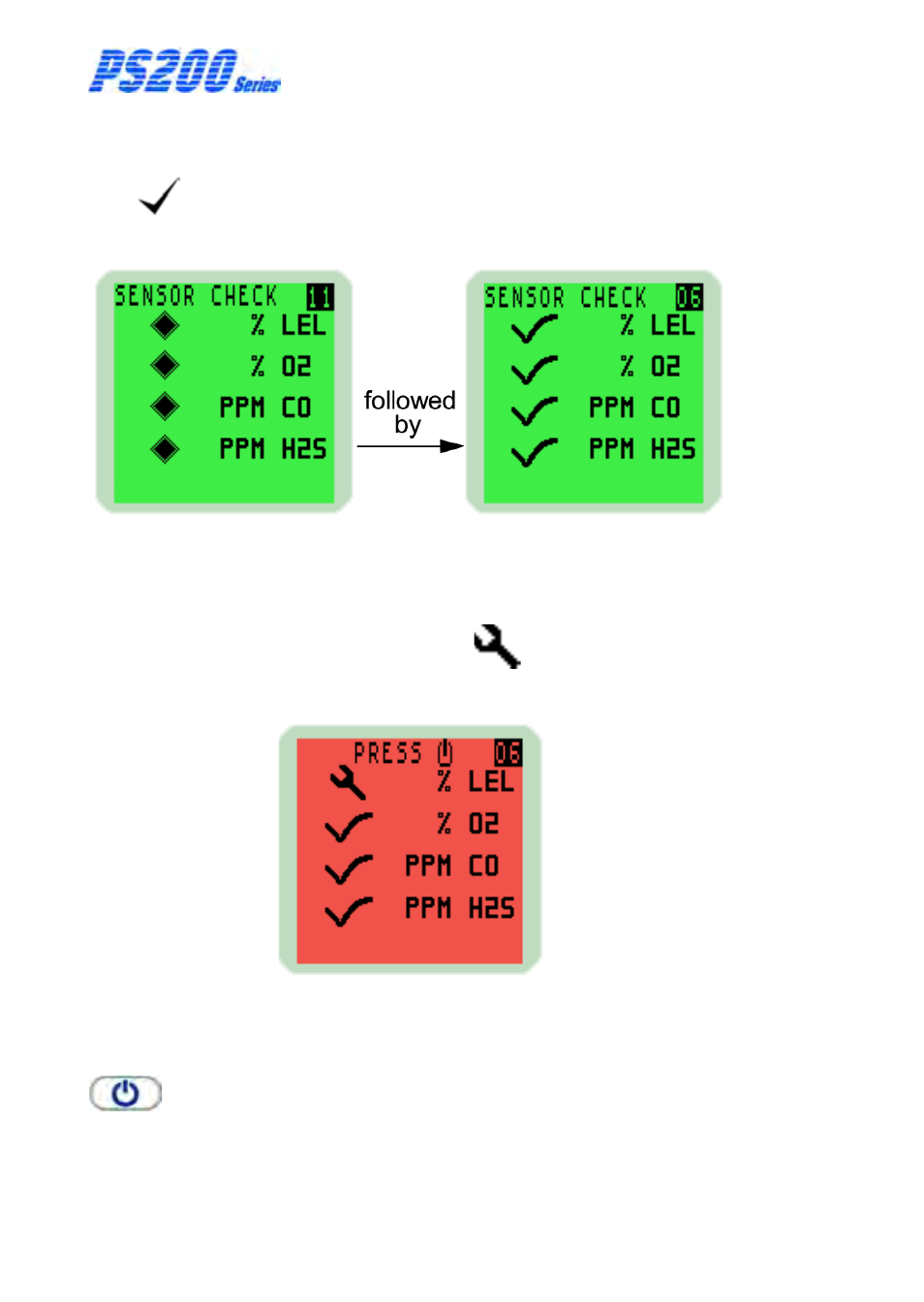 10 sensor confirmation check, Sensor confirmation check | Heath Consultants Personal Surveyor (PS200 Series) User Manual | Page 34 / 96