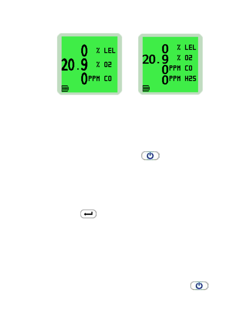 3 switch the display backlight on / off, 4 manual datalog, Backlight, display | Display backlight on / off, Maximum, Minimum | Heath Consultants Personal Surveyor (PS200 Series) User Manual | Page 37 / 96