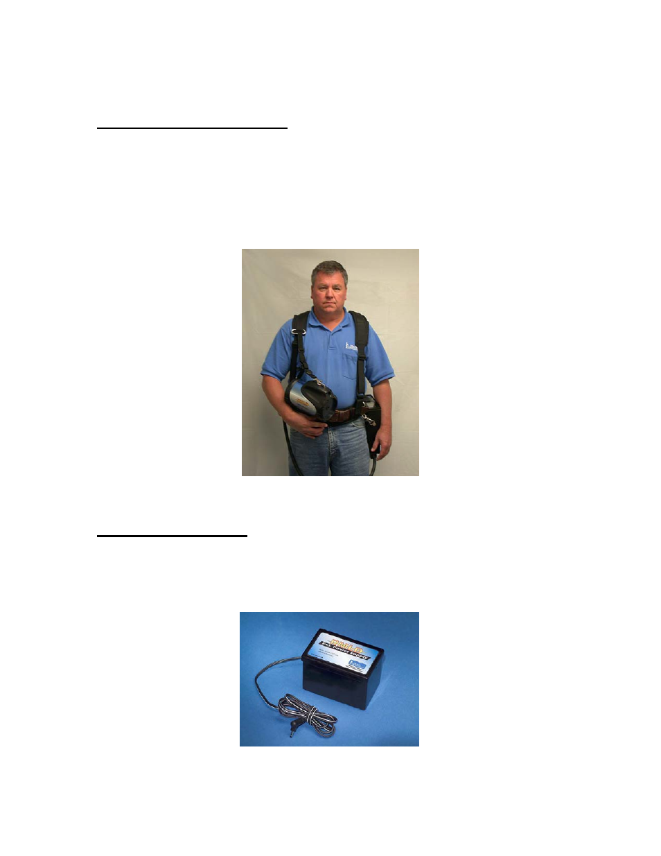 Optional accessories, Dual shoulder strap harness, External power supply | Heath Consultants Remote Methane Leak Detector (RML) User Manual | Page 11 / 38