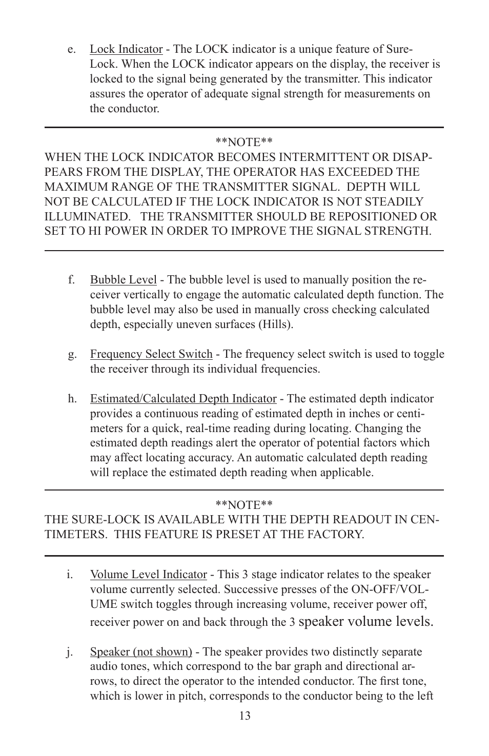 Speaker volume levels | Heath Consultants Sure-Lock All Pro User Manual | Page 16 / 41