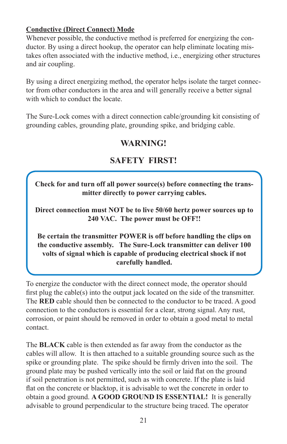 Warning! safety first | Heath Consultants Sure-Lock All Pro User Manual | Page 24 / 41