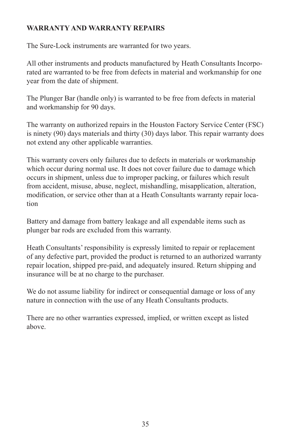 Heath Consultants Sure-Lock All Pro User Manual | Page 38 / 41