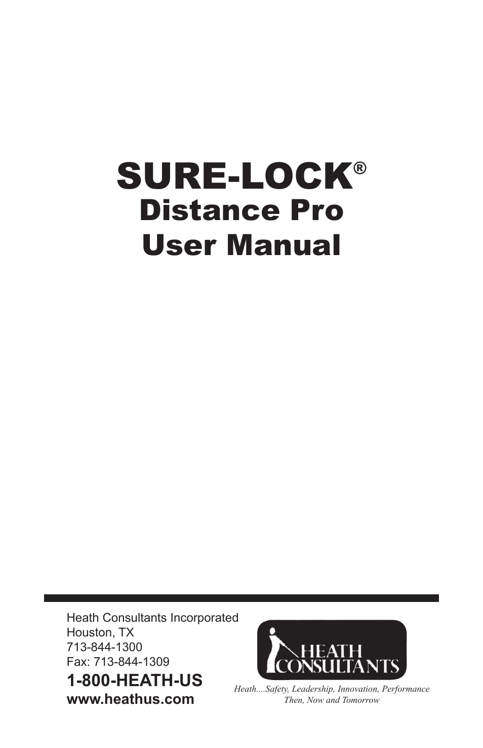 Sure-lock, Distance pro user manual | Heath Consultants Sure-Lock Distance Pro User Manual | Page 3 / 40