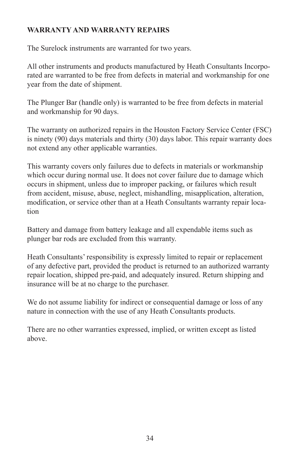 Heath Consultants Sure-Lock Utility Pro User Manual | Page 37 / 40