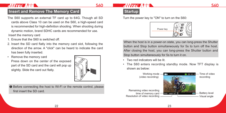 Startup | HITEC S60 User Manual | Page 12 / 39
