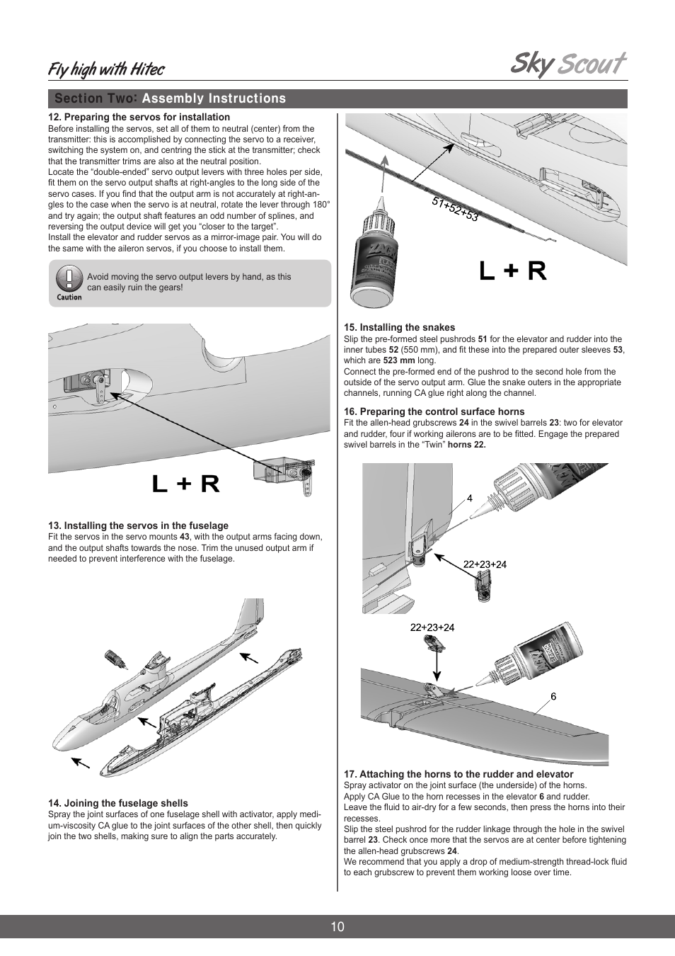 Fly high with hitec | HITEC Sky Scout (KIT) User Manual | Page 10 / 28