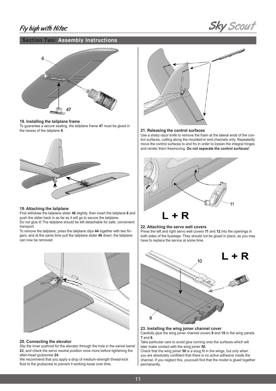 Fly high with hitec | HITEC Sky Scout (KIT) User Manual | Page 11 / 28