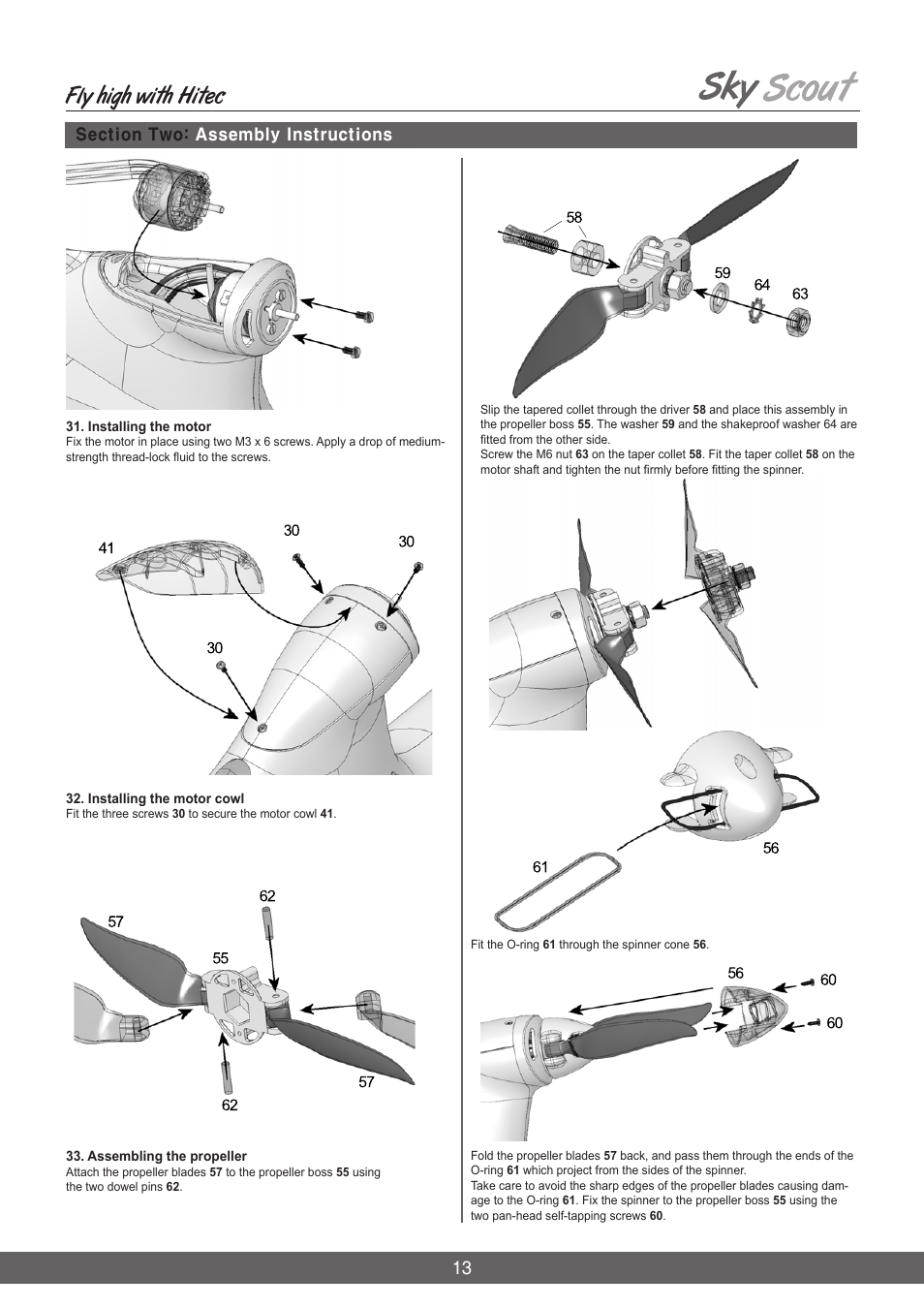 Fly high with hitec | HITEC Sky Scout (KIT) User Manual | Page 13 / 28