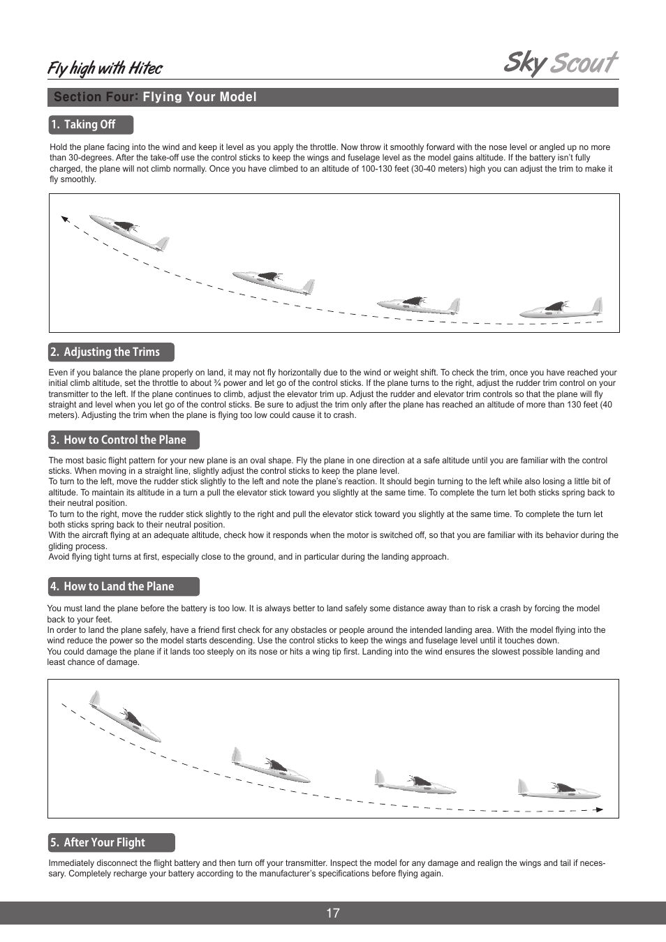 Fly high with hitec | HITEC Sky Scout (KIT) User Manual | Page 17 / 28