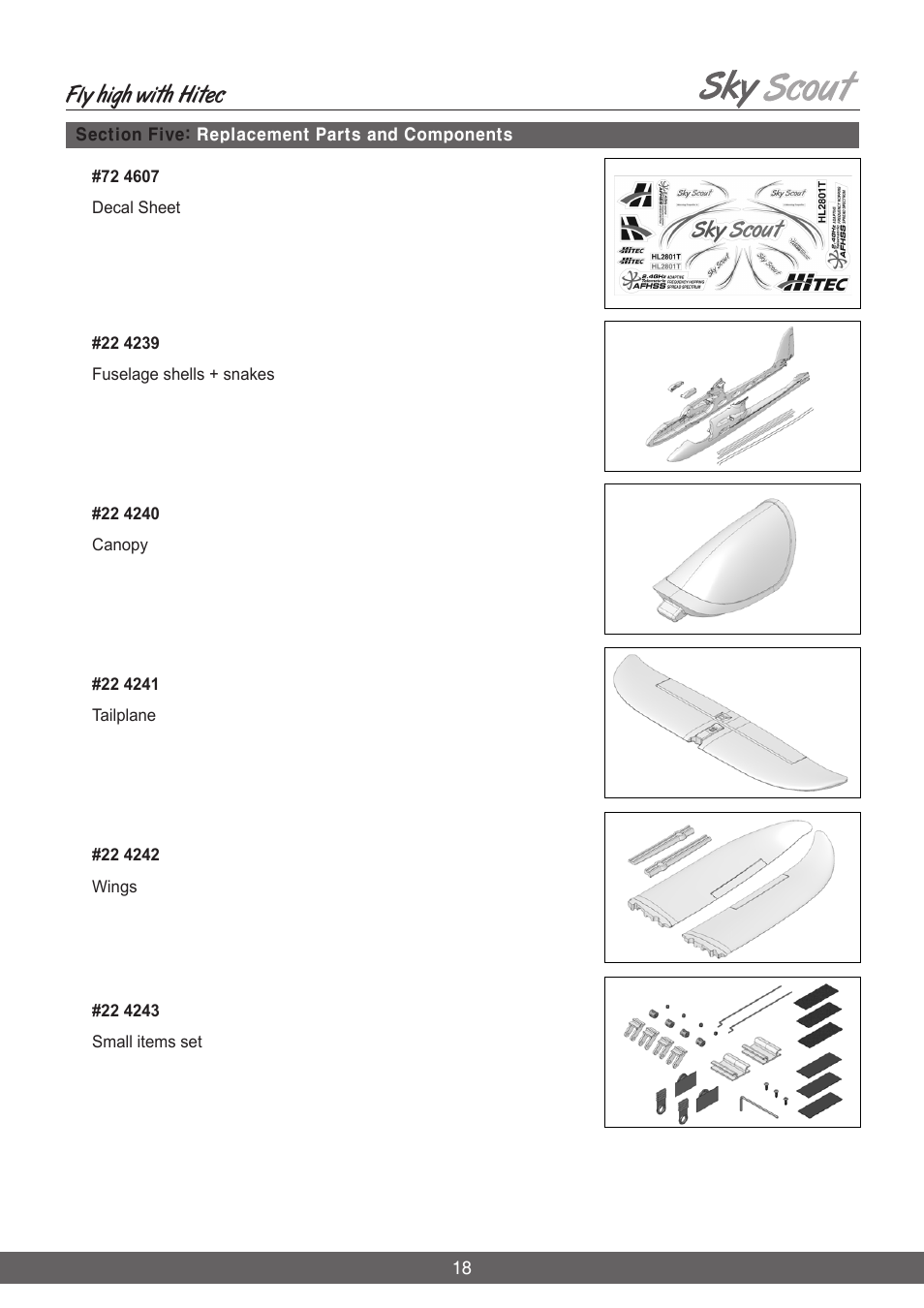 Fly high with hitec | HITEC Sky Scout (KIT) User Manual | Page 18 / 28