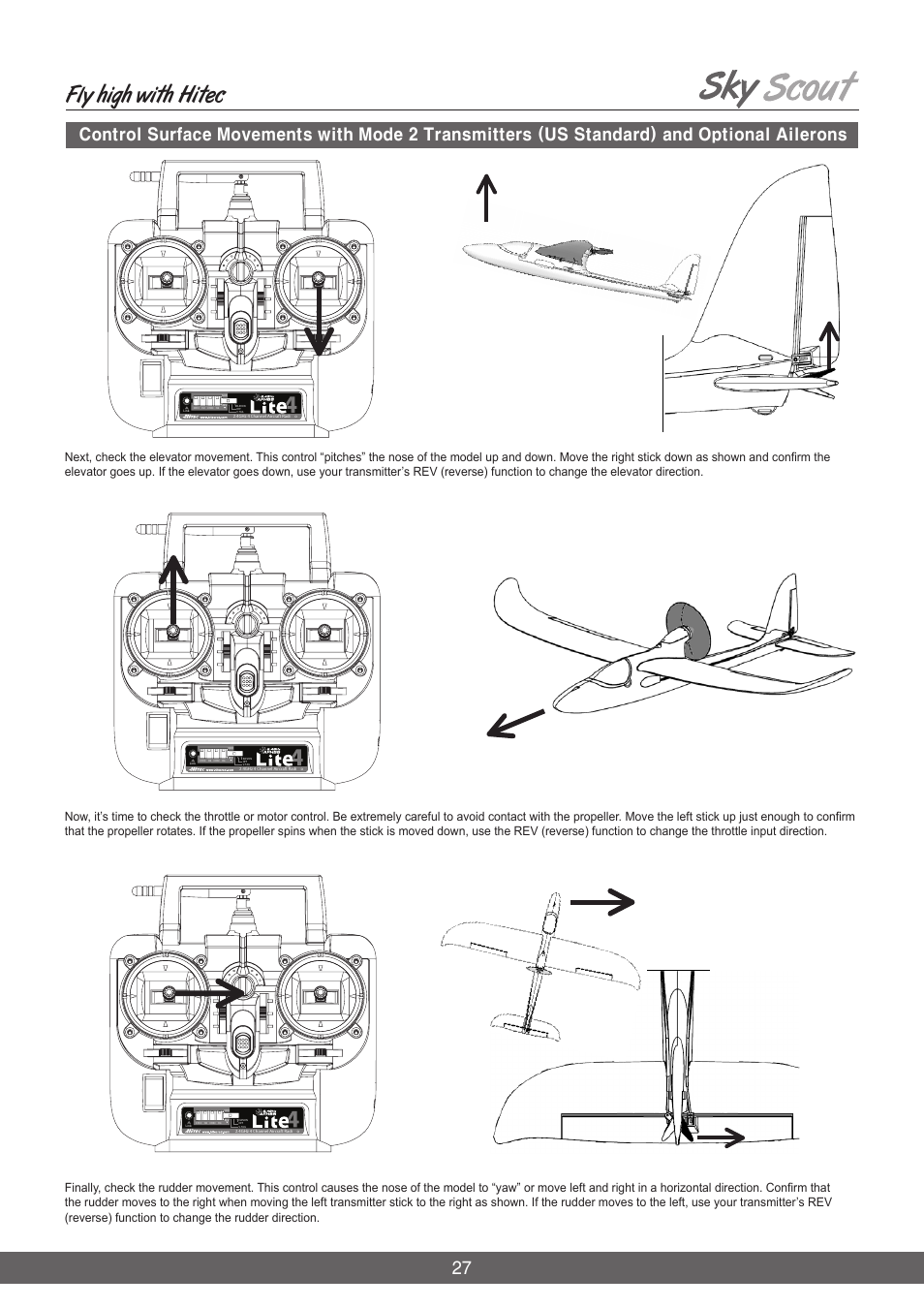 Fly high with hitec | HITEC Sky Scout (KIT) User Manual | Page 27 / 28