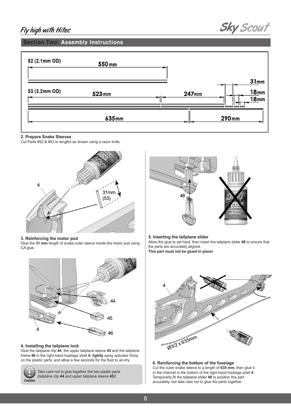Fly high with hitec | HITEC Sky Scout (KIT) User Manual | Page 8 / 28