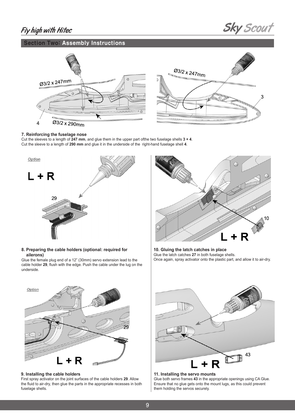 Fly high with hitec | HITEC Sky Scout (KIT) User Manual | Page 9 / 28