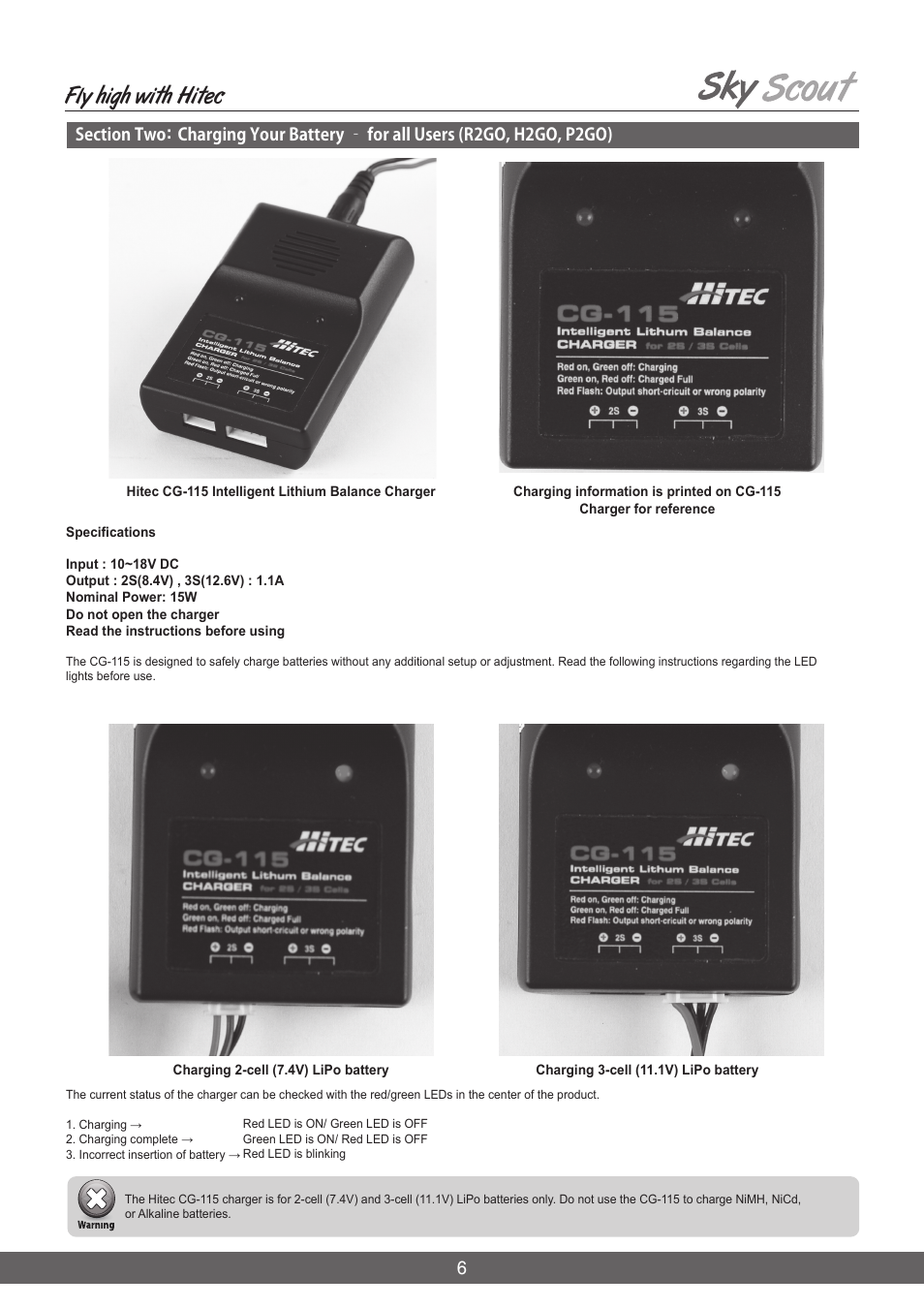 Fly high with hitec | HITEC Sky Scout (2GO) User Manual | Page 6 / 32
