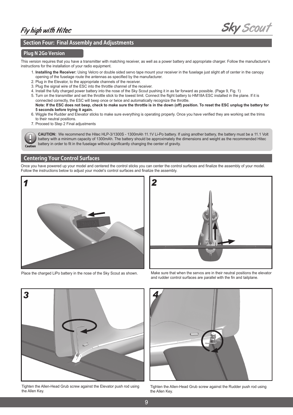 Fly high with hitec | HITEC Sky Scout (2GO) User Manual | Page 9 / 32