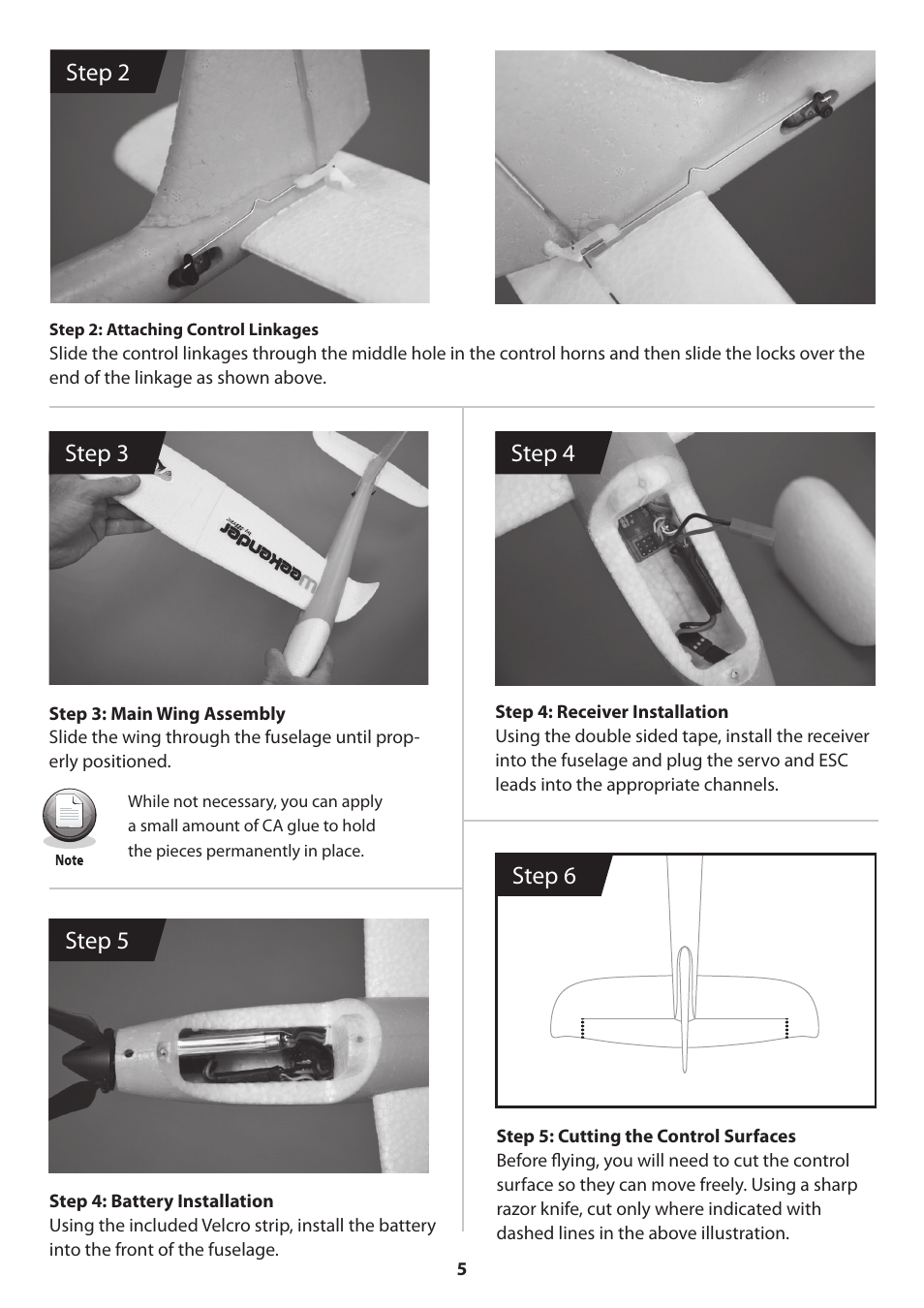 Step 2, Step 3, Step 4 step 5 | Step 6 | HITEC eHawkeye User Manual | Page 5 / 8