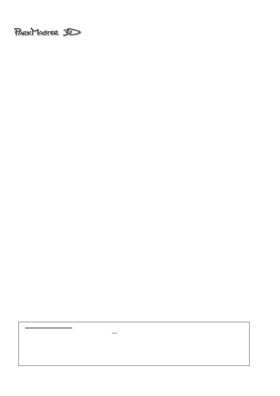 HITEC ParkMaster 3D User Manual | Page 32 / 40