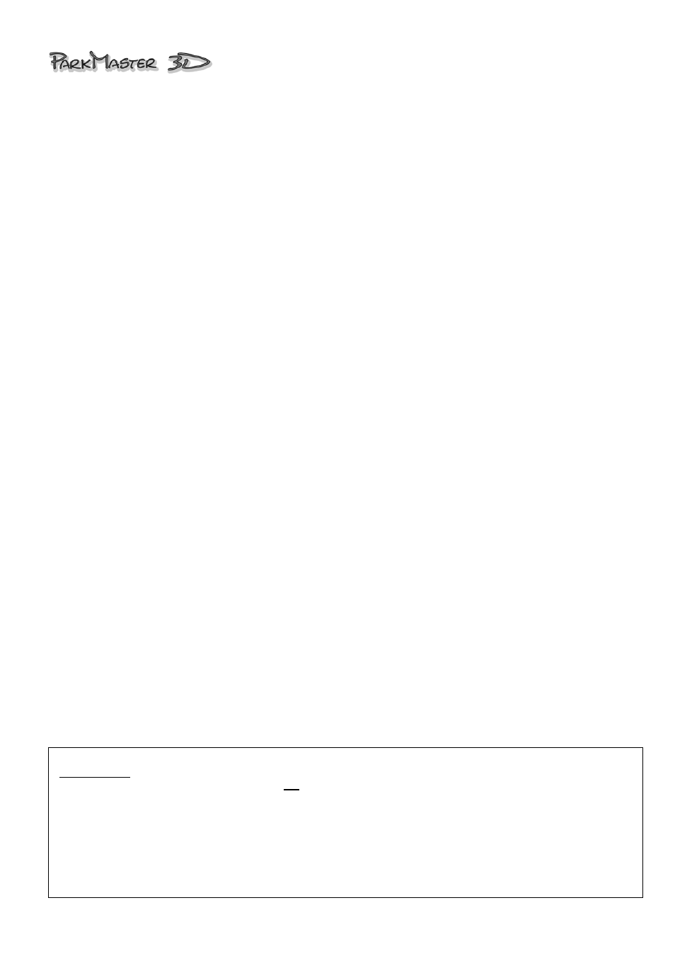 HITEC ParkMaster 3D User Manual | Page 9 / 40