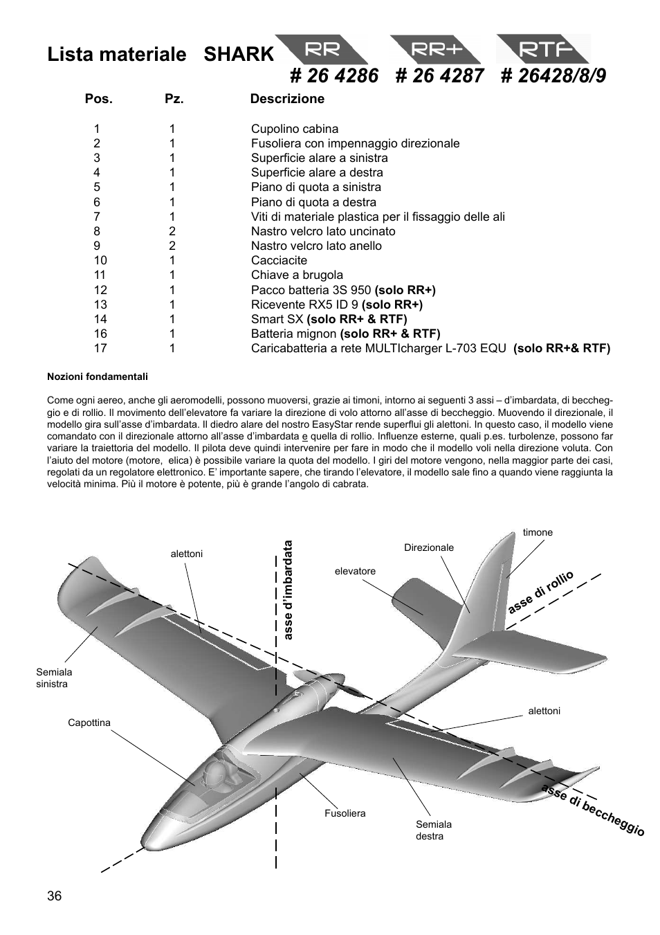 Lista materiale shark | HITEC Shark User Manual | Page 36 / 48