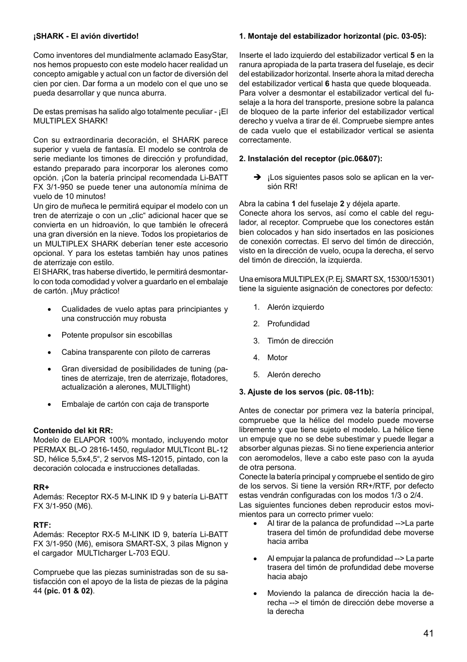 HITEC Shark User Manual | Page 41 / 48