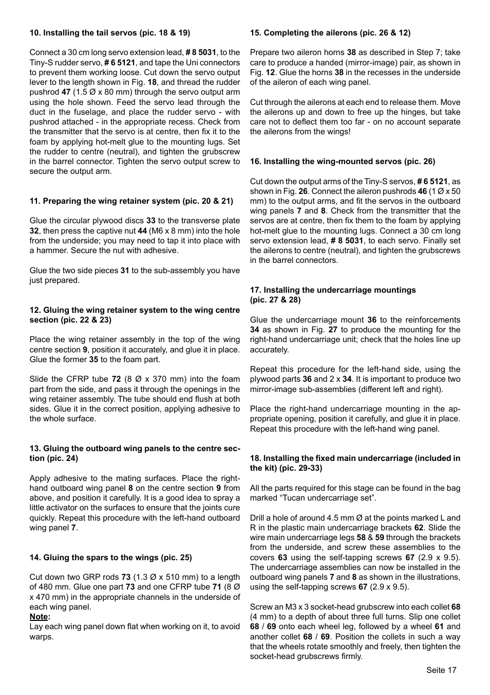 HITEC Tucan User Manual | Page 17 / 64