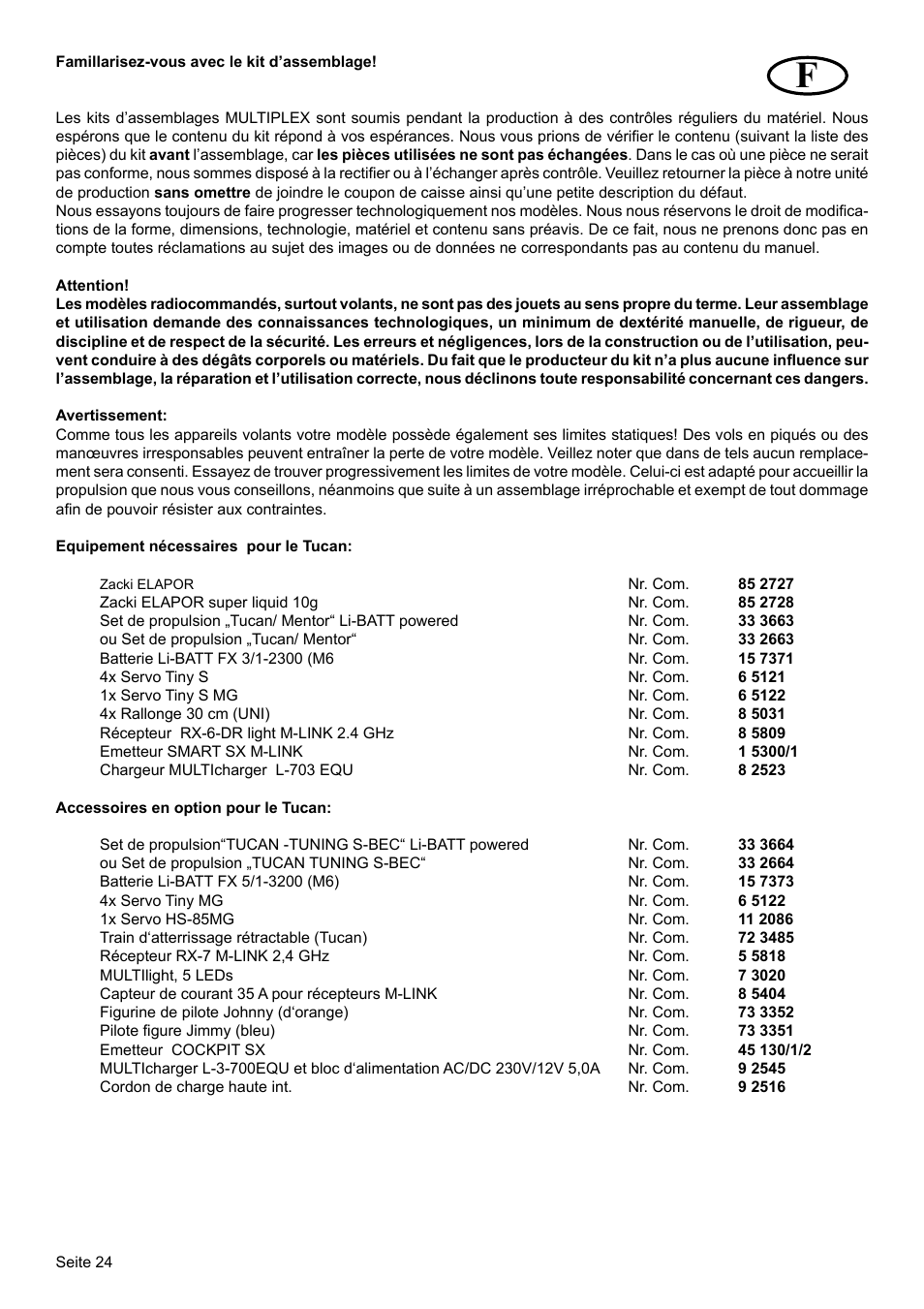 HITEC Tucan User Manual | Page 24 / 64