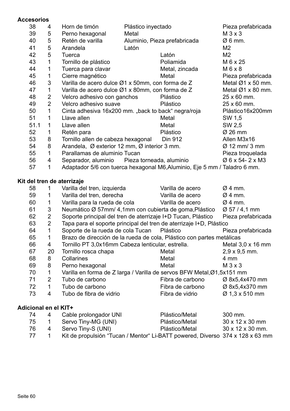 HITEC Tucan User Manual | Page 60 / 64