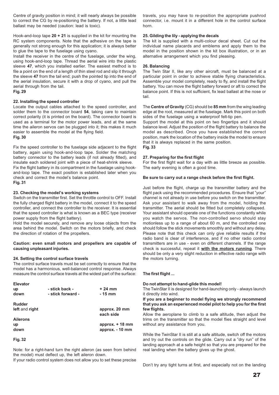 HITEC Twin Star II User Manual | Page 27 / 40