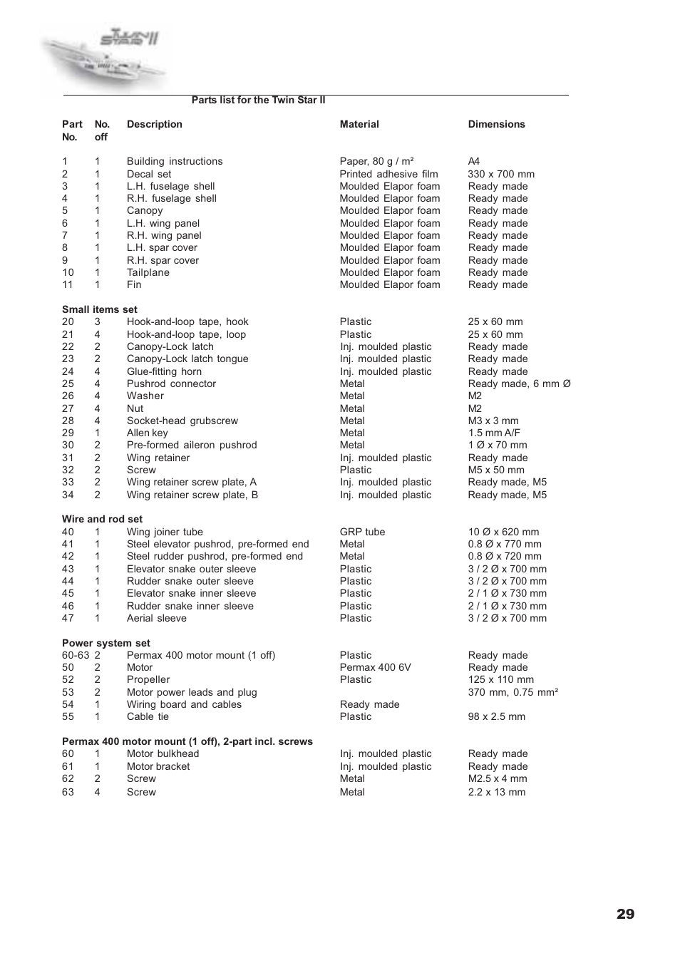 HITEC Twin Star II User Manual | Page 29 / 40