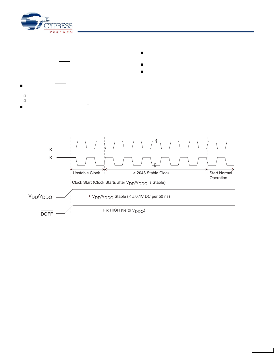Power up sequence in qdr-ii+ sram, Power up sequence, Dll constraints | Cypress Perform CY7C1561V18 User Manual | Page 19 / 28