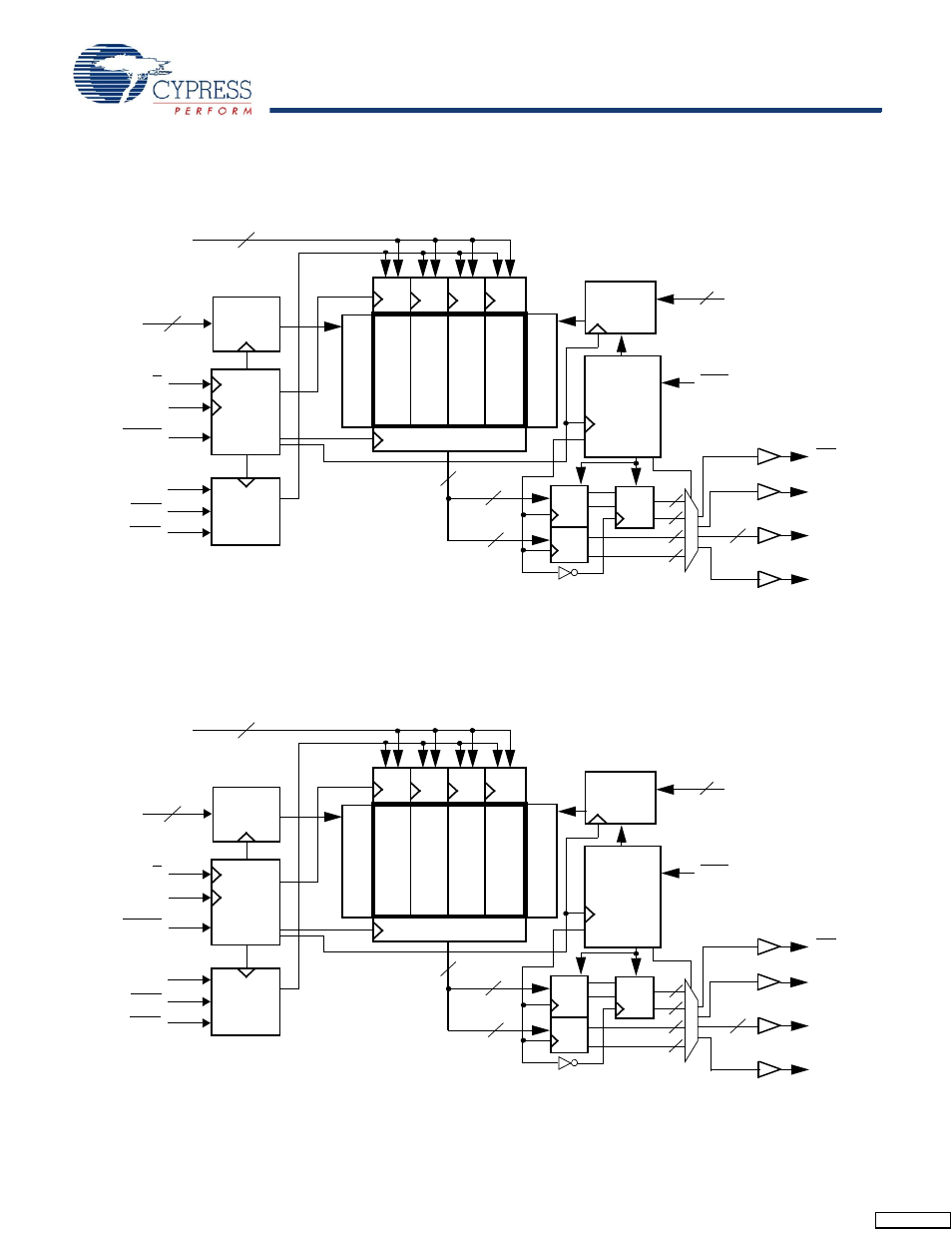 Logic block diagram (cy7c1563v18), Logic block diagram (cy7c1565v18) | Cypress Perform CY7C1561V18 User Manual | Page 3 / 28