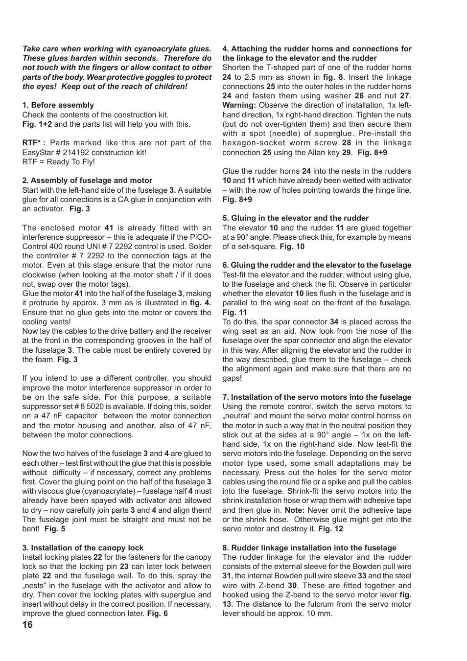 HITEC Easy Star User Manual | Page 16 / 32
