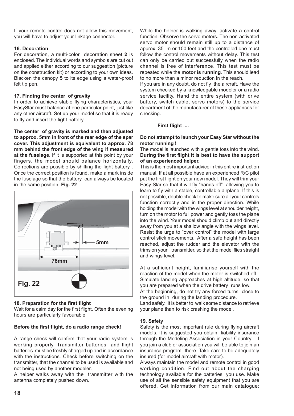 Fig. 22 | HITEC Easy Star User Manual | Page 18 / 32