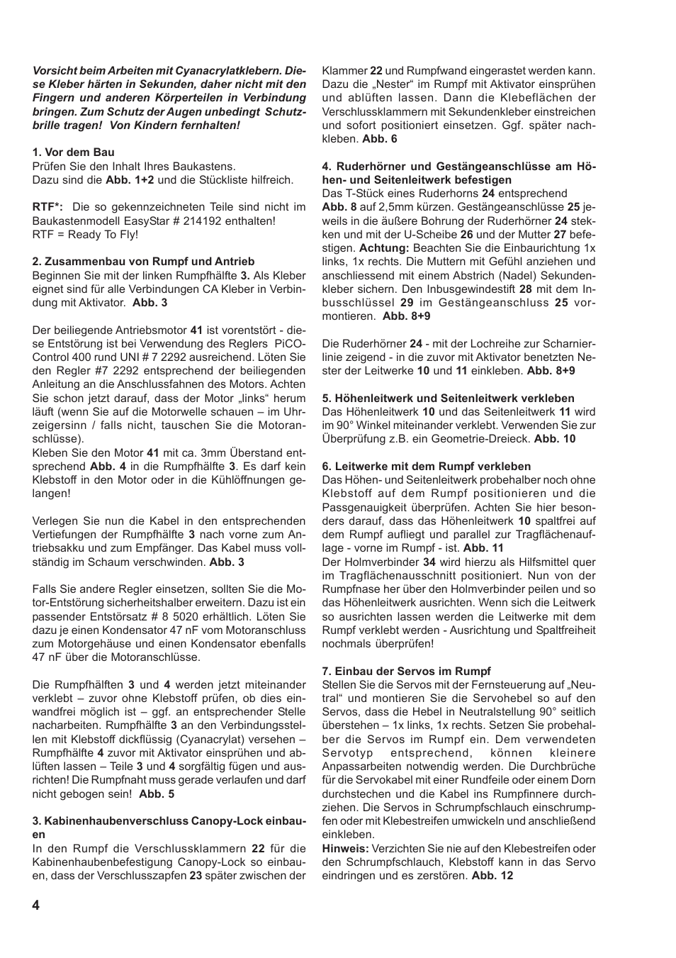 HITEC Easy Star User Manual | Page 4 / 32
