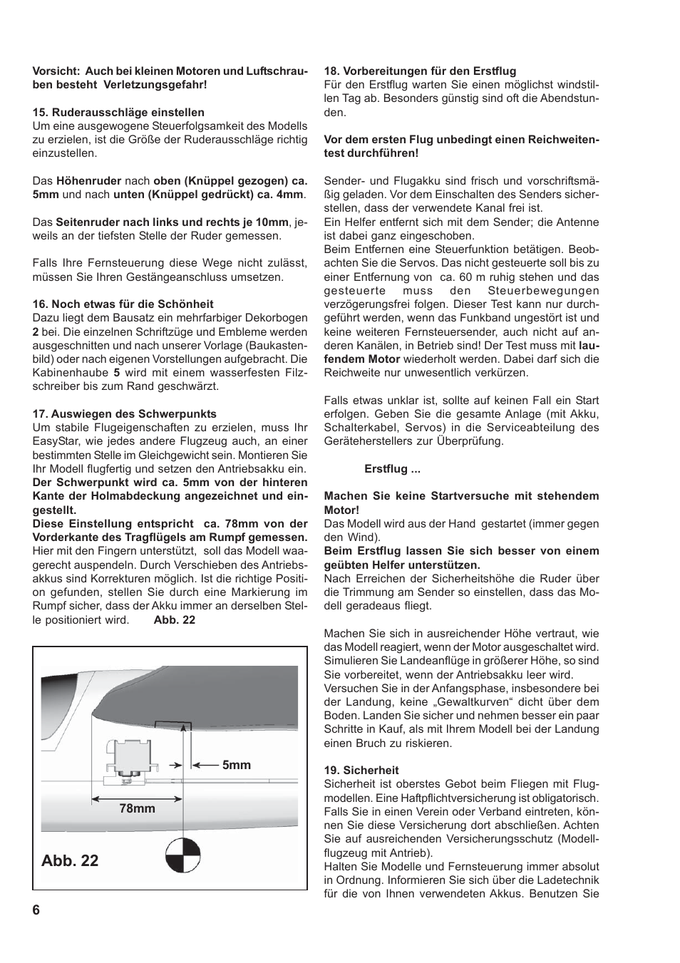 Abb. 22 | HITEC Easy Star User Manual | Page 6 / 32