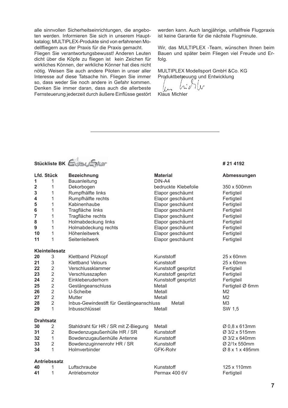 HITEC Easy Star User Manual | Page 7 / 32