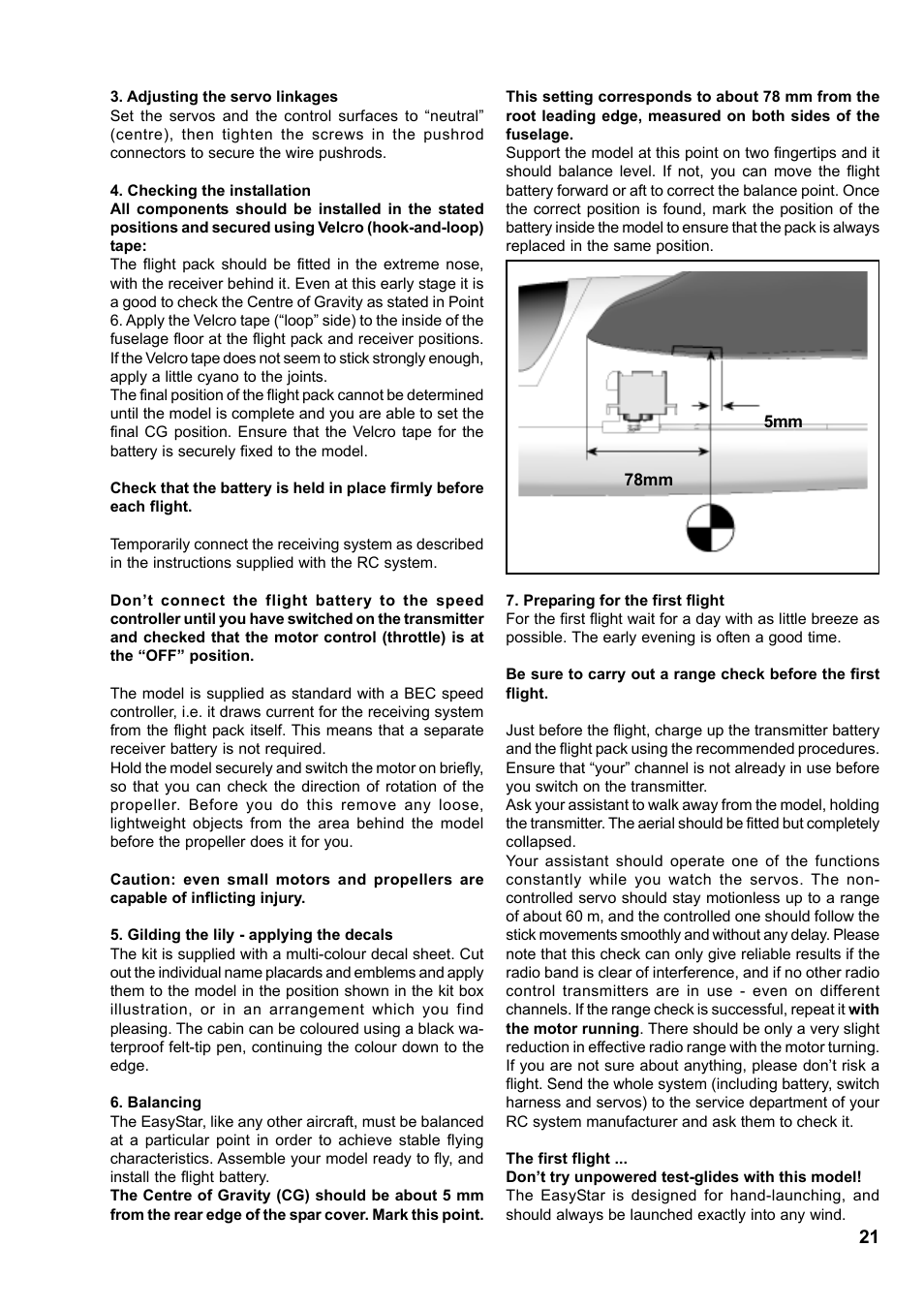 HITEC Easy Star (Ready to Fly) User Manual | Page 21 / 44
