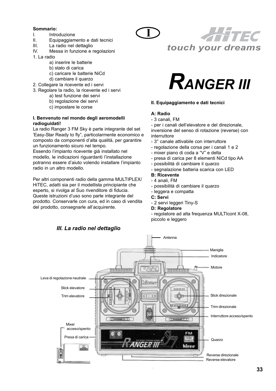 Anger iii, Touch your dreams | HITEC Easy Star (Ready to Fly) User Manual | Page 33 / 44