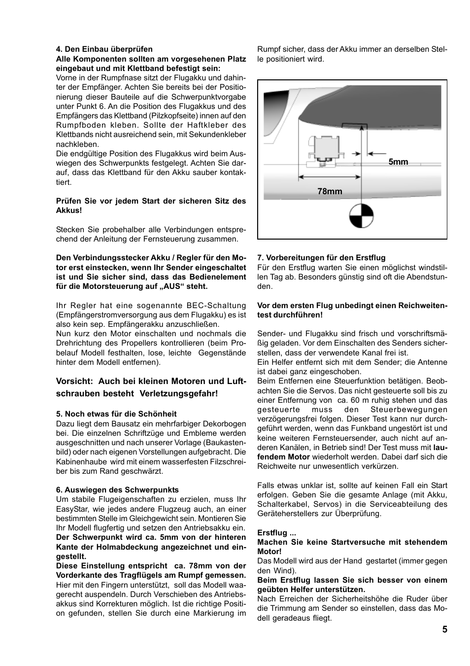 HITEC Easy Star (Ready to Fly) User Manual | Page 5 / 44