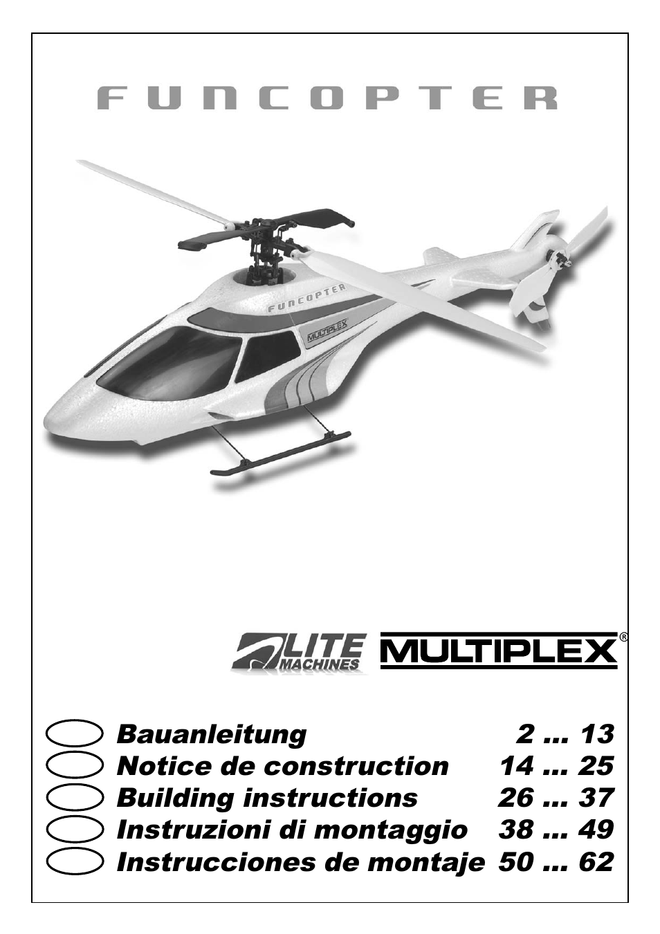 HITEC FunCopter User Manual | 64 pages