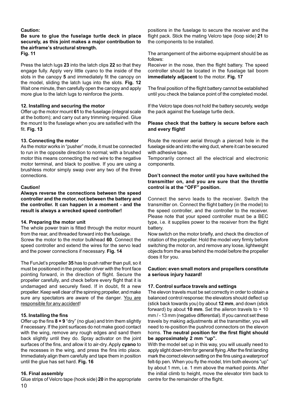 HITEC FunJet User Manual | Page 10 / 32