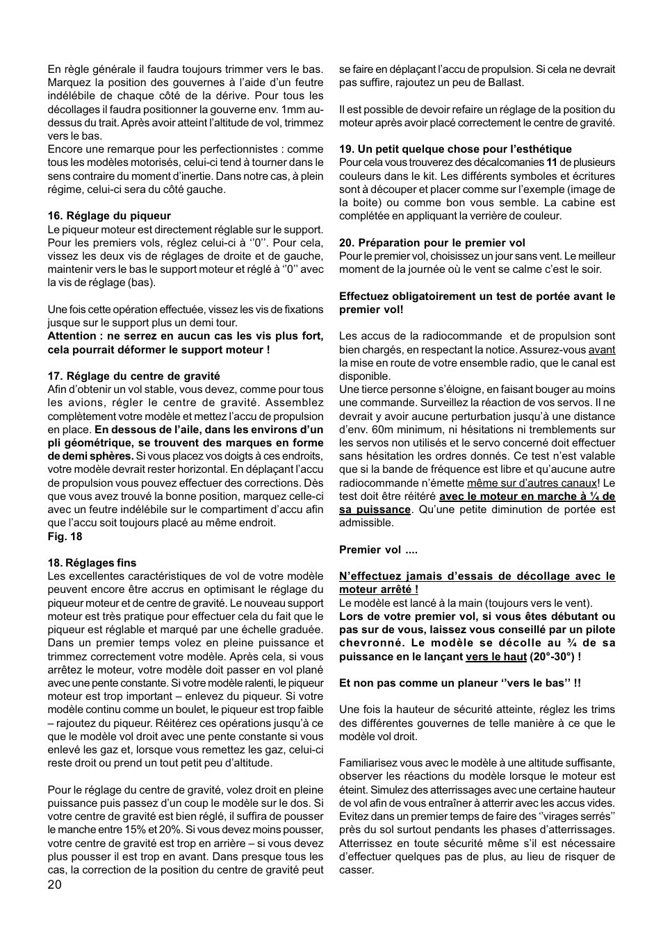 HITEC FunJet User Manual | Page 20 / 32