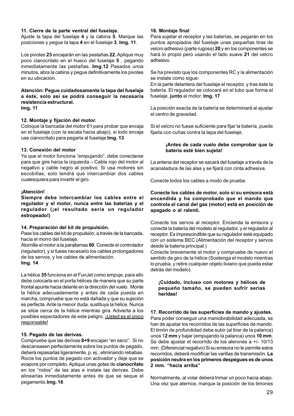 HITEC FunJet User Manual | Page 29 / 32