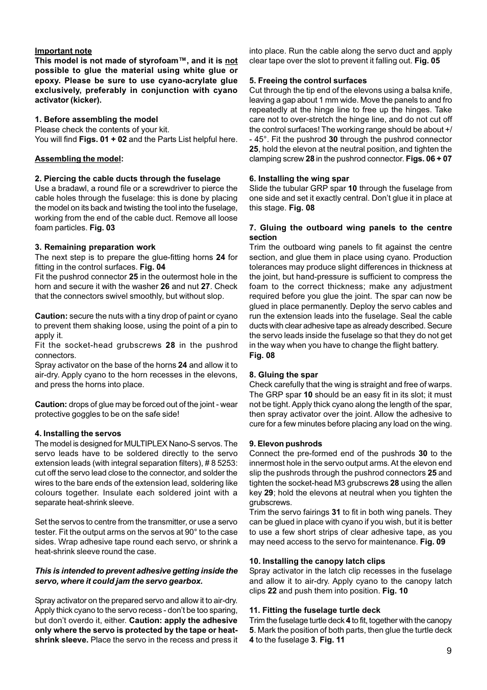 HITEC FunJet User Manual | Page 9 / 32